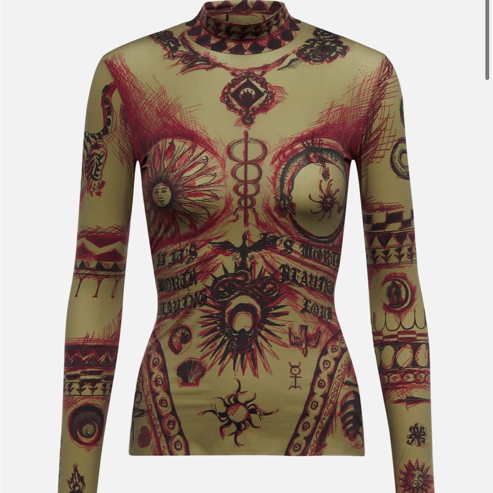 Marine Serre Geotic Tattoo too and leggings